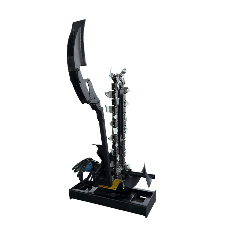 Does a quick-connect system enable efficient switching between a trenching machine and a skid steer loader, thus improving equipment utilization?